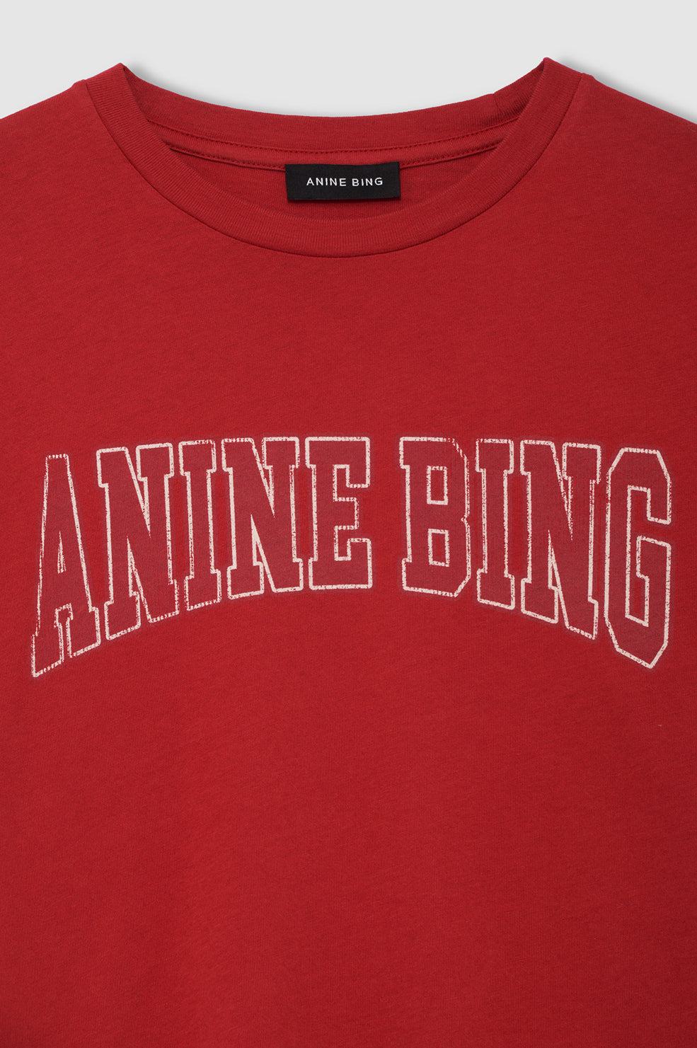 ANINE BING Shelley Tee - Tango Red - detail view