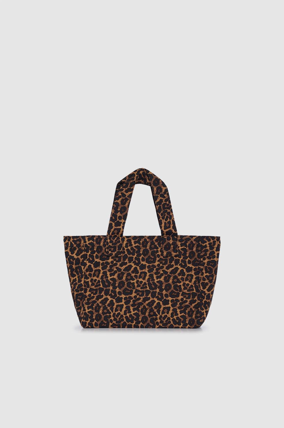 Small Leo Canvas Tote - Black And Brown Leopard