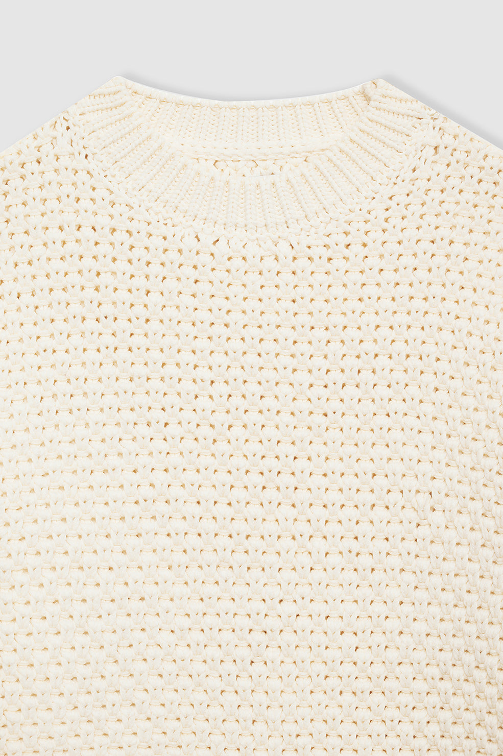ANINE BING Sydney Crew Sweater - Ivory Crochet thumbnail