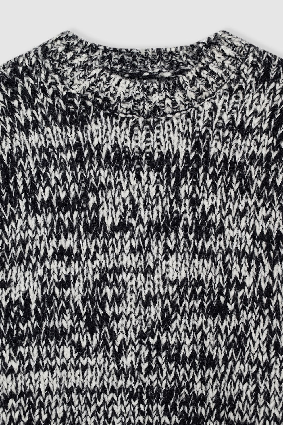 ANINE BING Sydney Crew Sweater - Black and White thumbnail