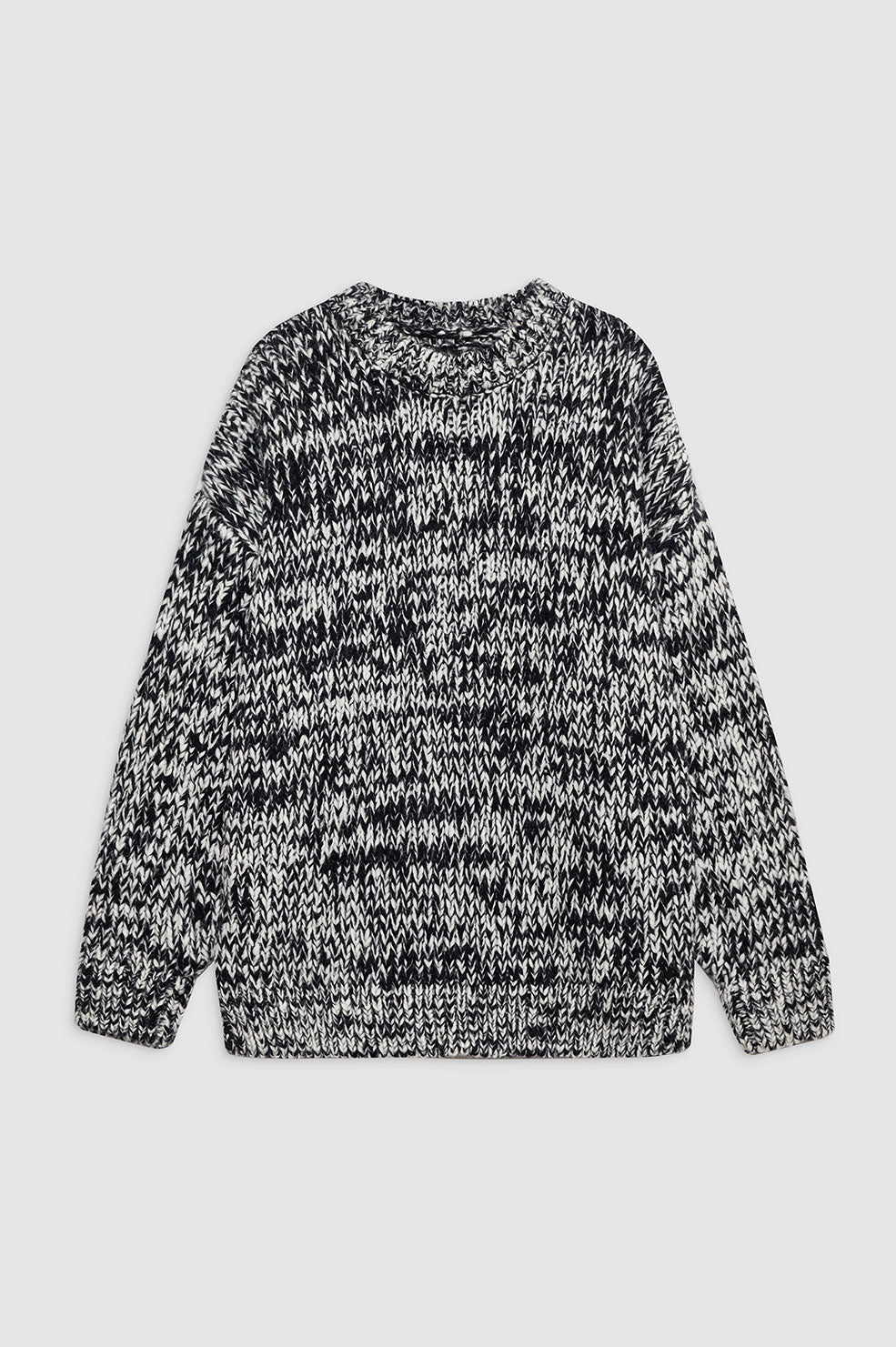 ANINE BING Sydney Crew Sweater - Black and White thumbnail