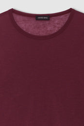 ANINE BING Sylvie Long Sleeve Tee - Fig - detail view