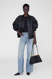 ANINE BING Sylvie Tee - Black - on model front second image