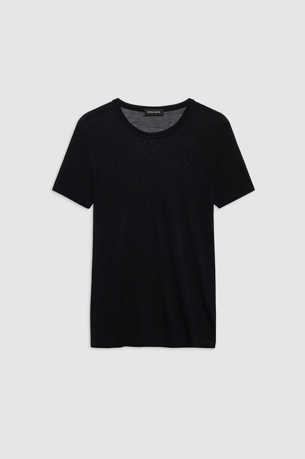 ANINE BING Sylvie Tee - Black - front view
