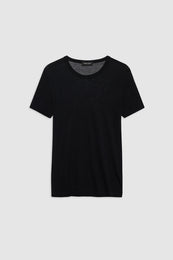 ANINE BING Sylvie Tee - Black - front view