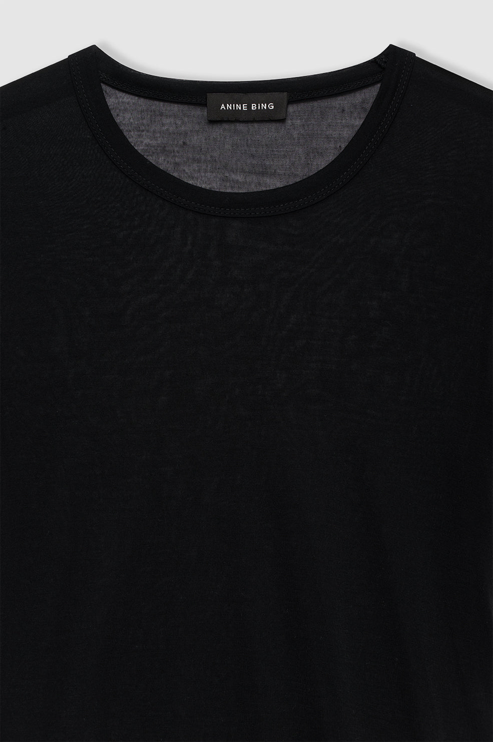 ANINE BING Sylvie Tee - Black - detail view