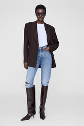 Tall Hilda Wide Boots - Dark Brown 36