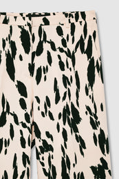 ANINE BING Thomas Trouser - Golden Beige Leopard - detail view