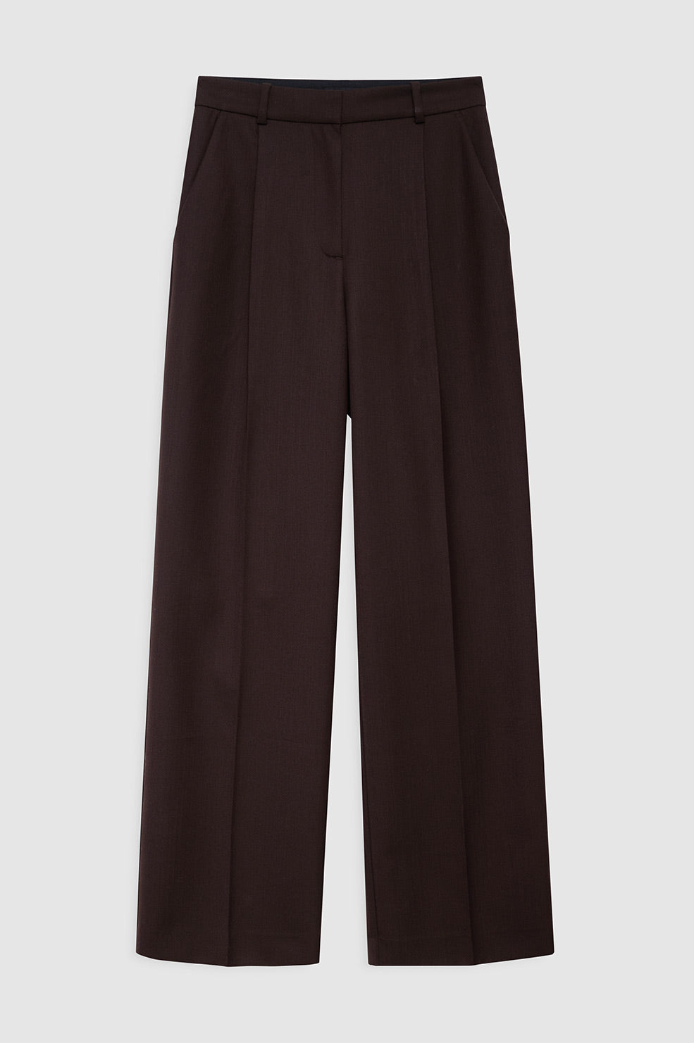 featured-img|ANINE BING Trent Trouser - Deep Brown - Front View