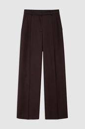featured-img|ANINE BING Trent Trouser - Deep Brown - Front View