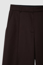 ANINE BING Trent Trouser - Deep Brown - detail view