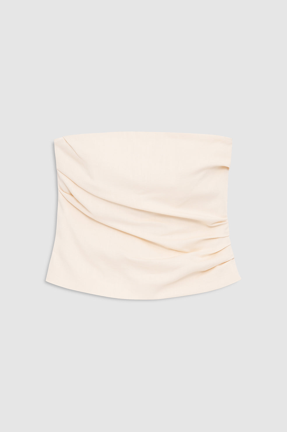 ANINE BING Tyla Top - Cream - front view