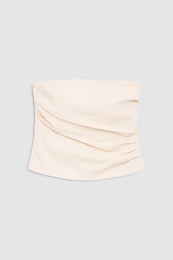 ANINE BING Tyla Top - Cream - front view