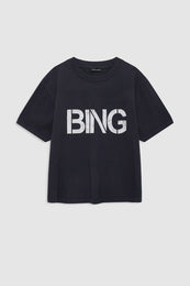 ANINE BING Wagner Tee Stencil - Vintage Black - front view
