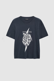 ANINE BING Wagner Tee Tiger - Vintage Black - front view