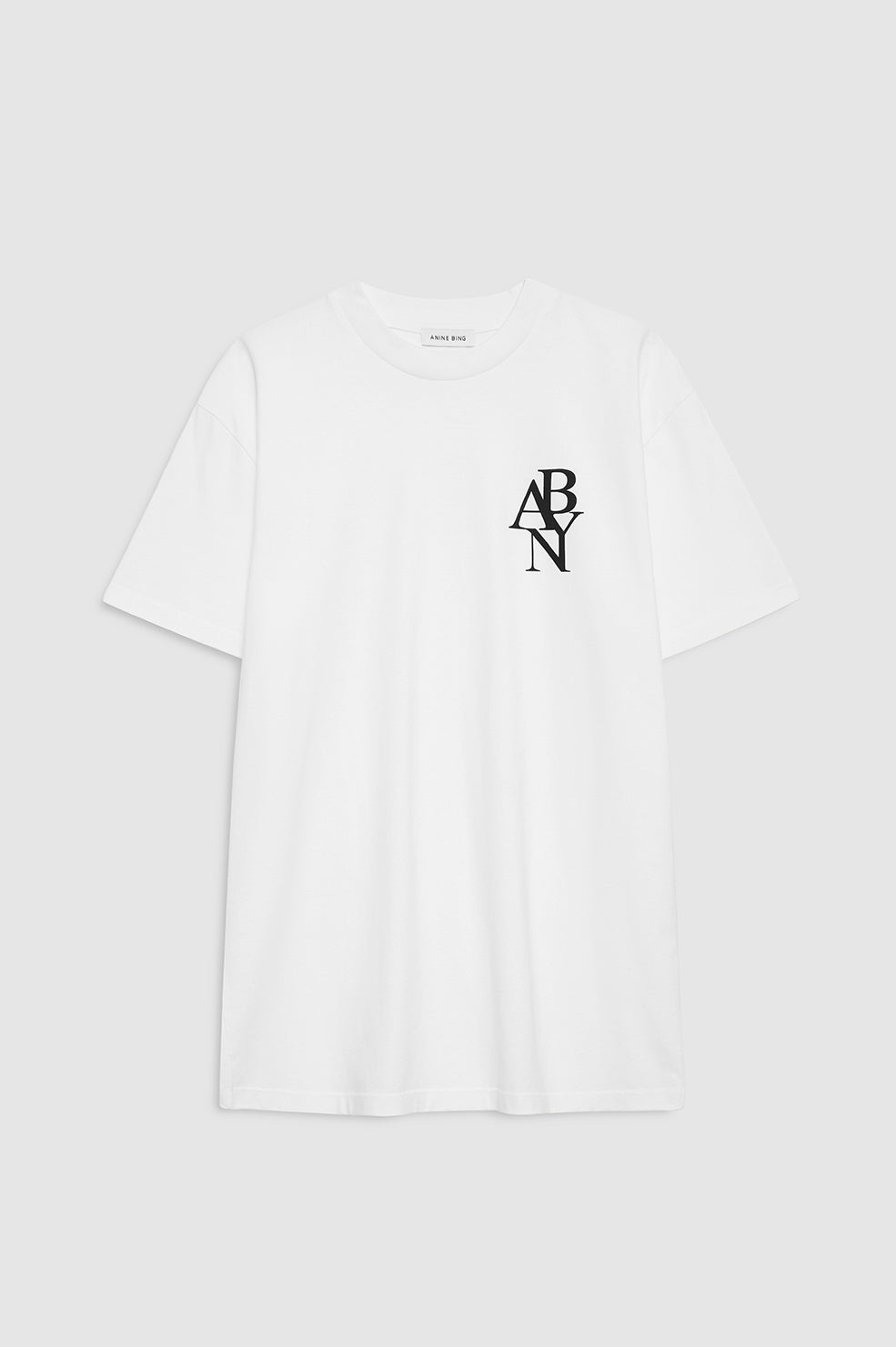 ANINE BING Walker Tee Ab Ny - Ivory - front view