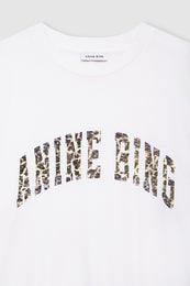 ANINE BING Walker Tee Anine Bing Leopard - Ivory - Detail View
