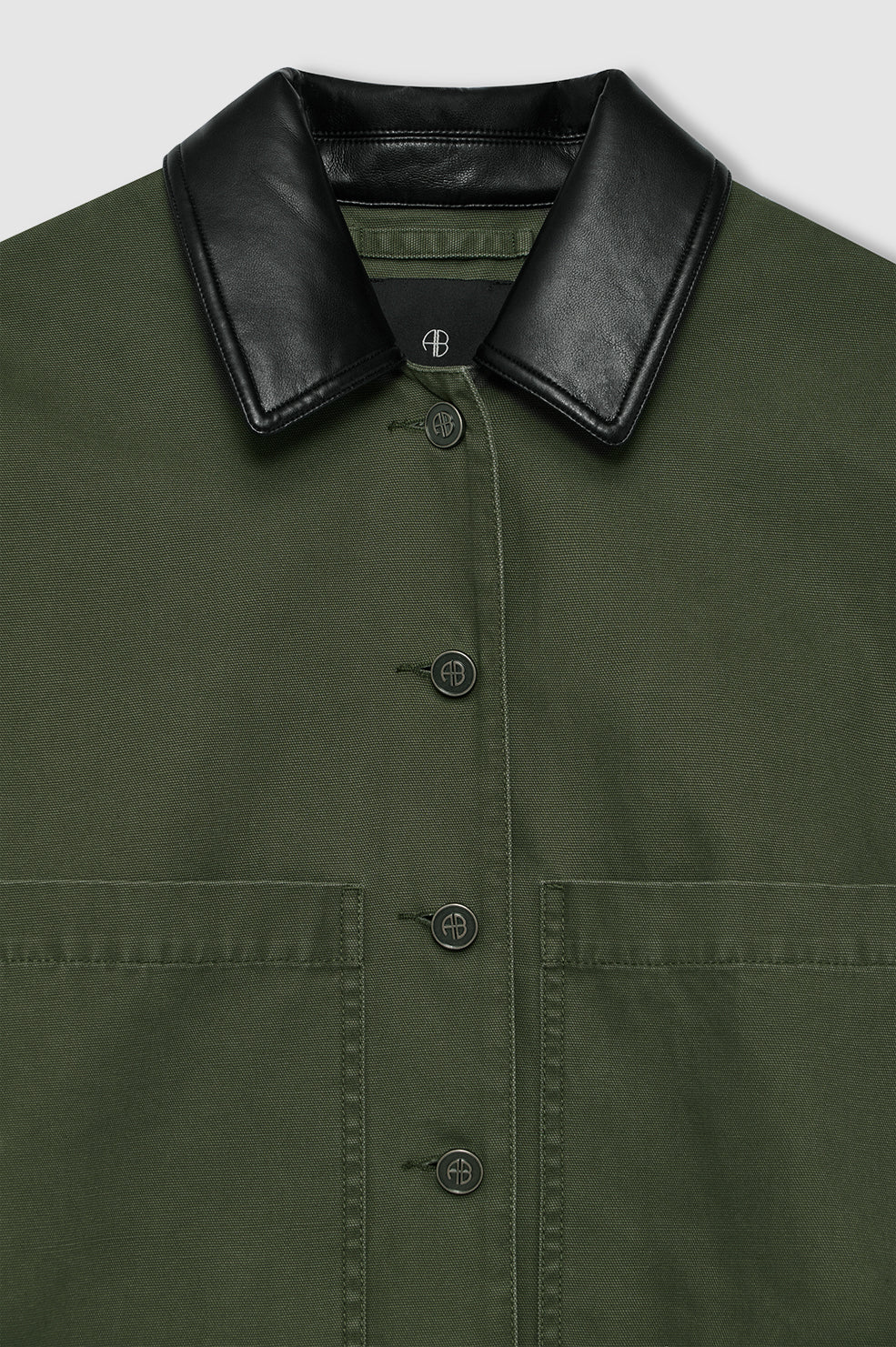 ANINE BING Yuma Jacket - Army Green - detail view