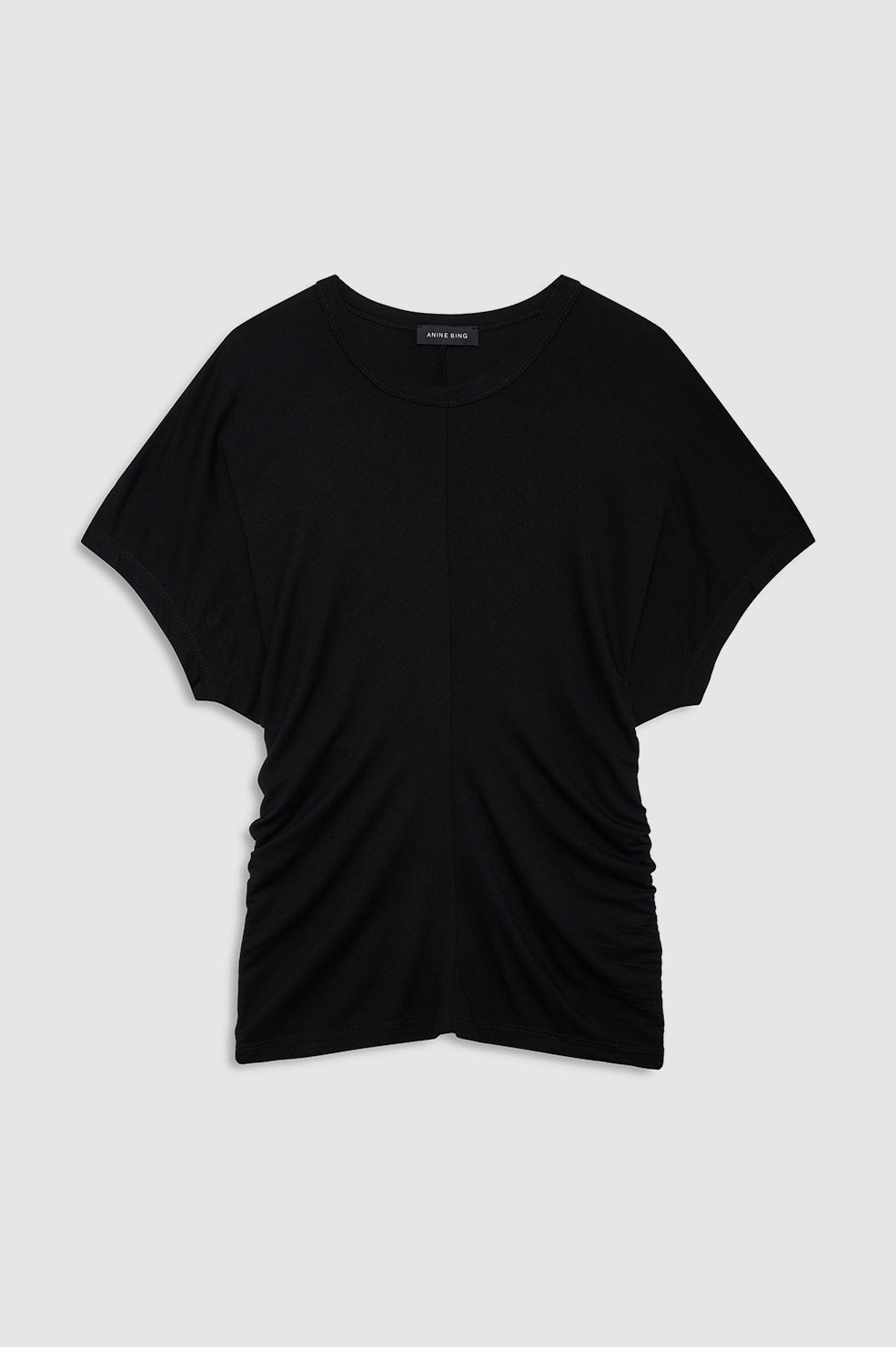 ANINE BING Zadig Tee - Black - front view