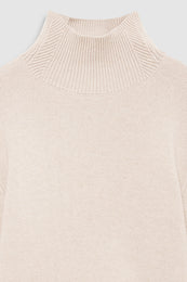 ANINE BING Alma Turtleneck Sweater - Beige - detail view