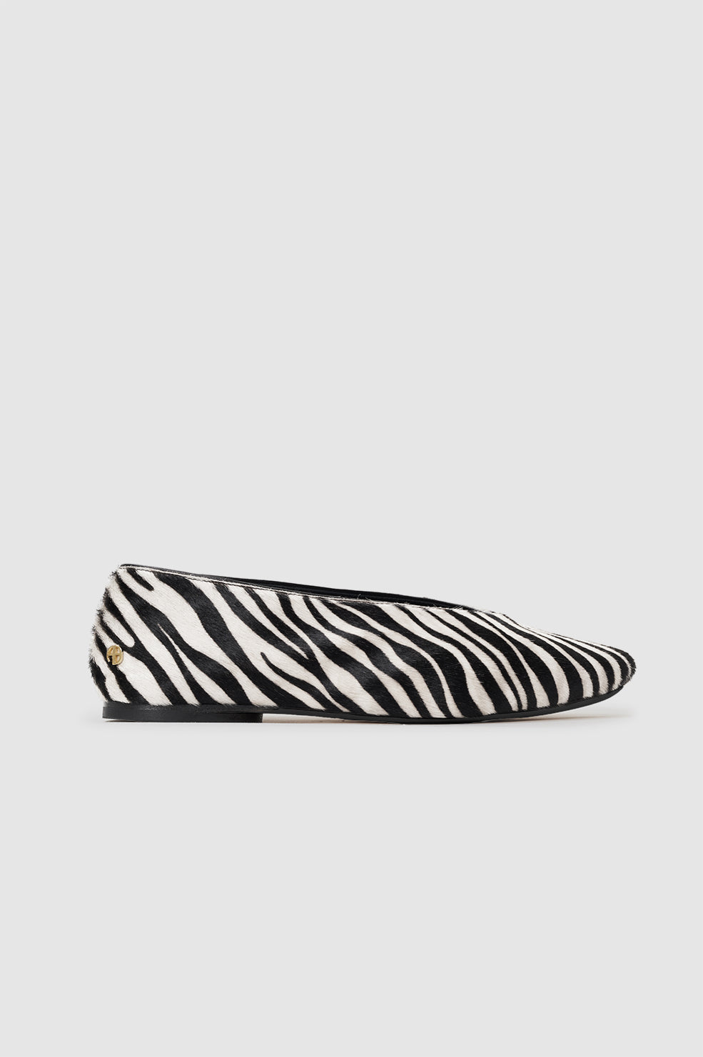 ANINE BING Ana Flats Calf Hair  - Zebra - front view