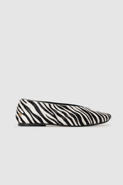 ANINE BING Ana Flats Calf Hair  - Zebra - front view