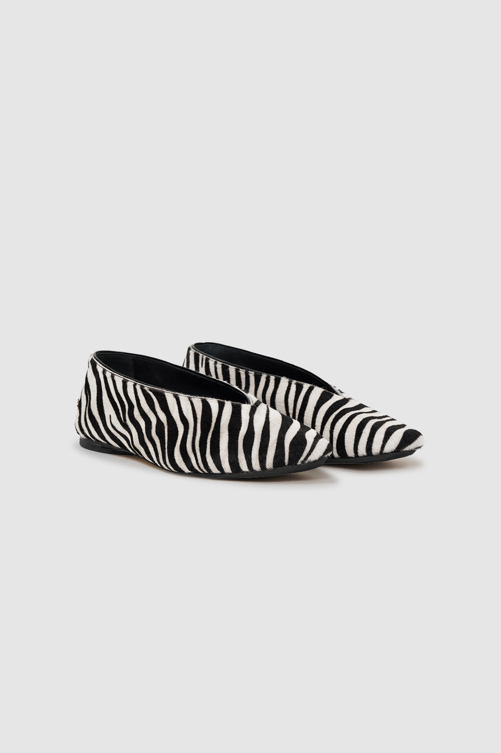 VELVET Anima E/A線 ANINE BING Ana Flats Calf Hair - Zebra