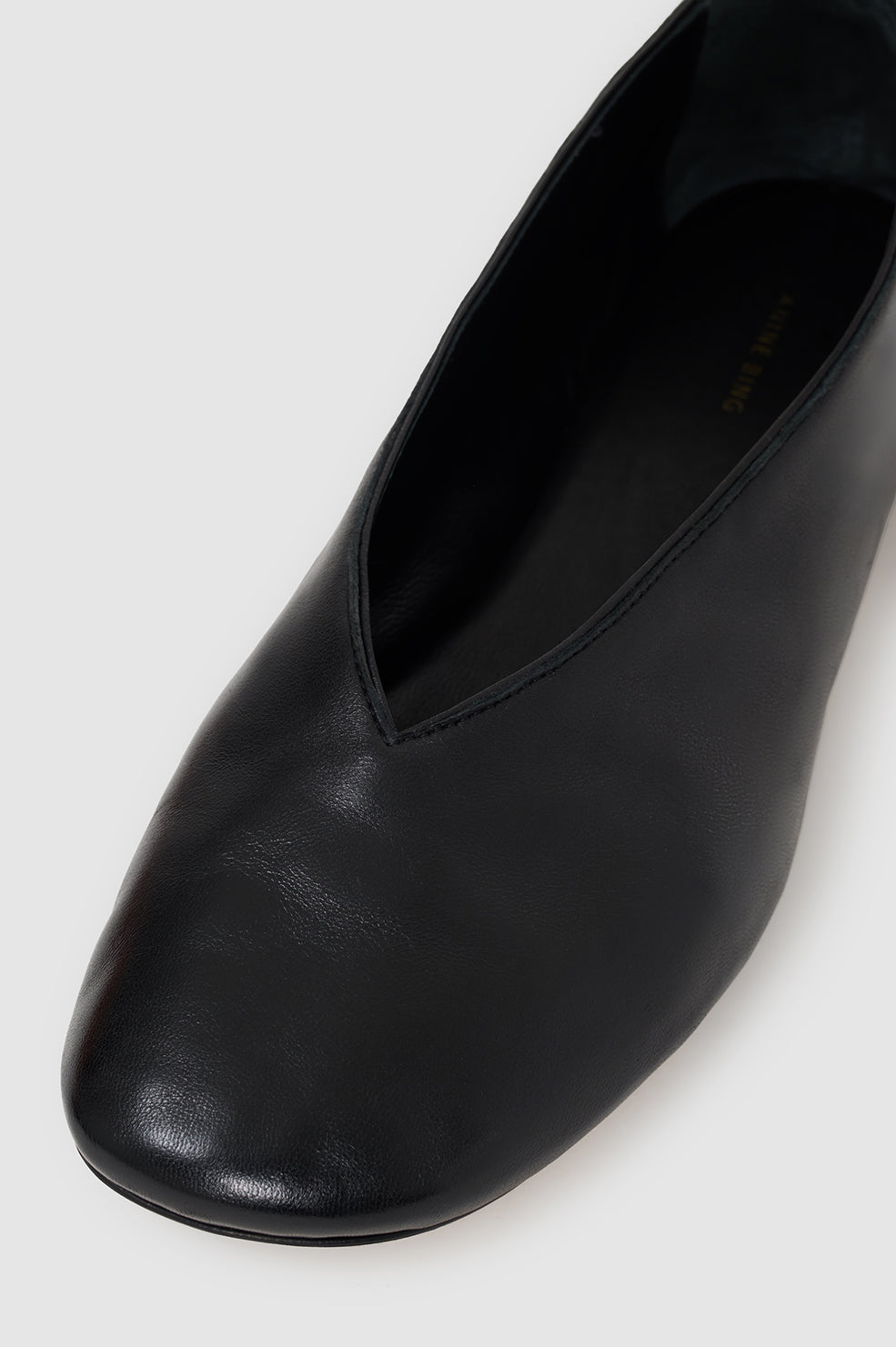 ANINE BING Ana Flats Smooth Leather - Black - detail view