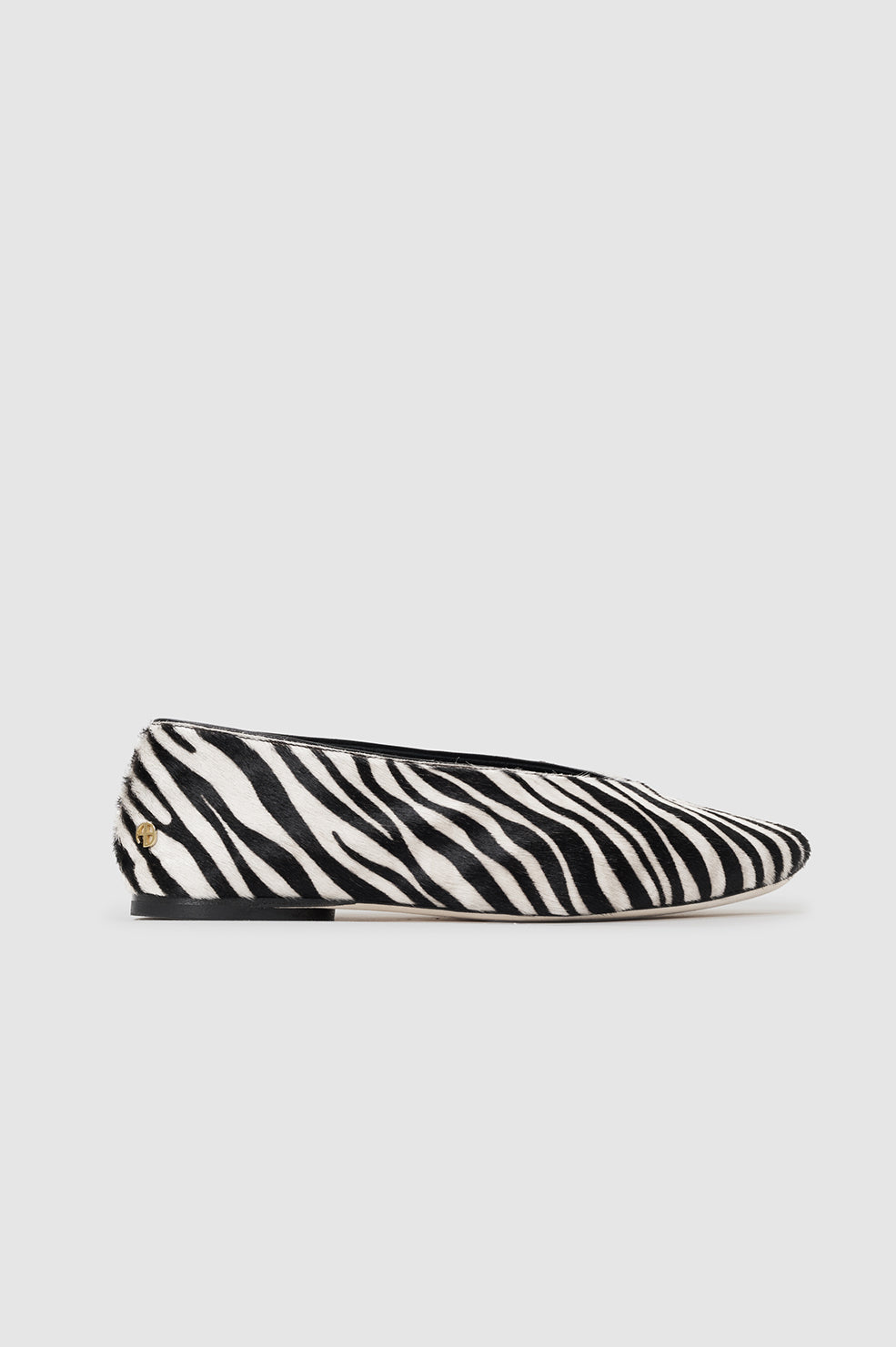 ANINE BING Ana Flats Calf Hair  - Zebra - front view