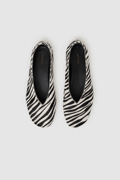 ANINE BING Ana Flats Calf Hair  - Zebra - top view