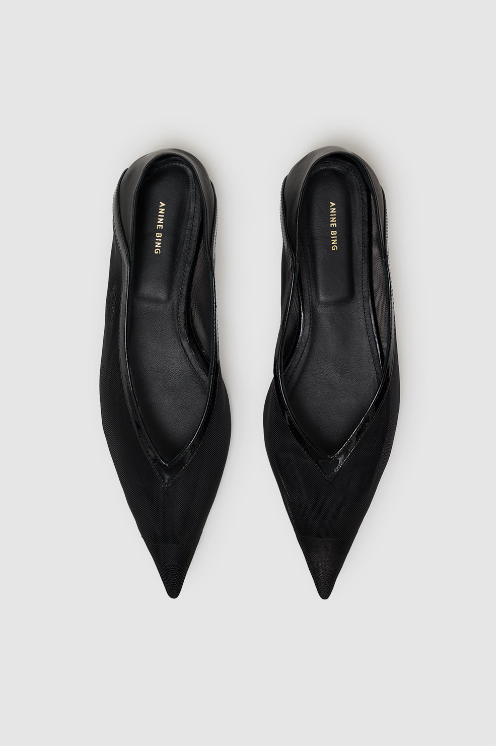 ANINE BING Aneka Babouche - Black - pair top view