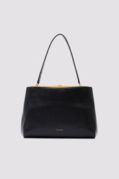 Anine Bing Anine Avenue Bag Grained Leather - Black - front view