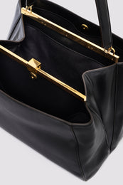 Anine Bing Anine Avenue Bag Grained Leather - Black - inside view