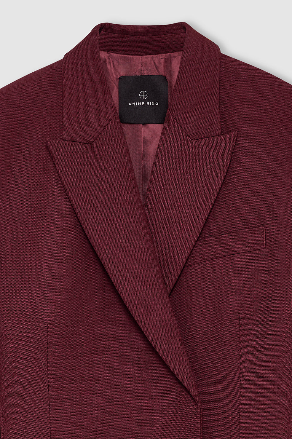 ANINE BING Aretha Blazer - Burgundy - back view