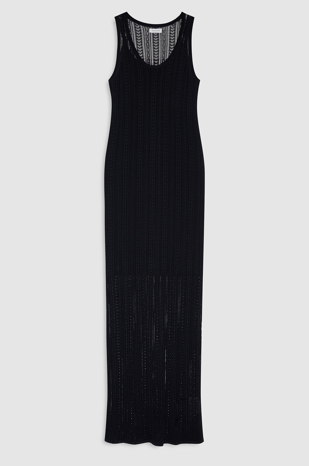 ANINE BING Arie Long Dress - Black - front view