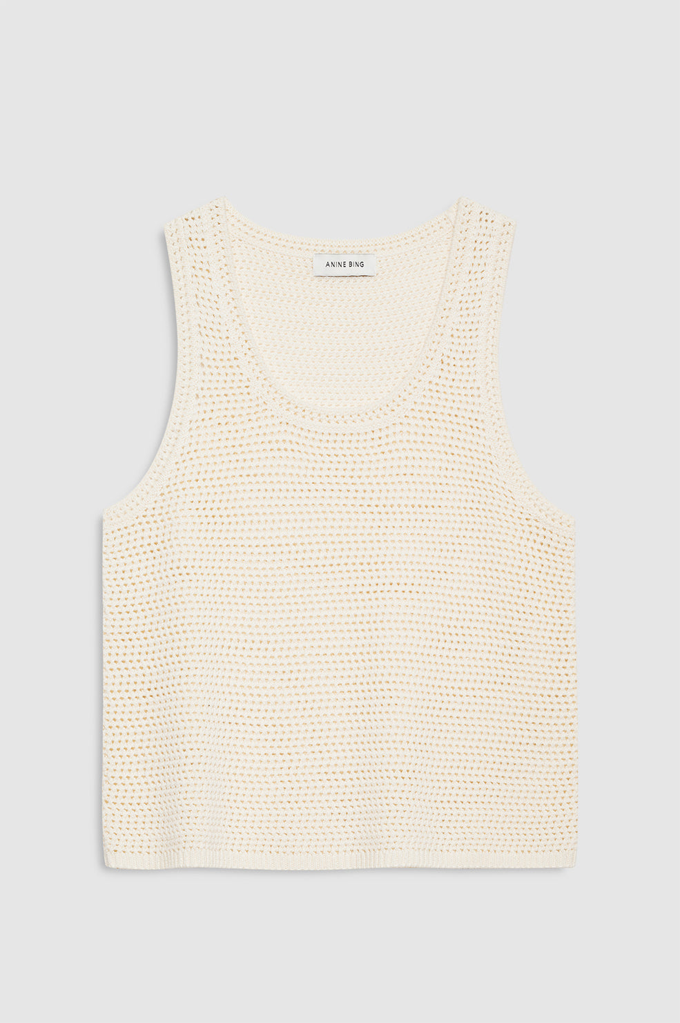 ANINE BING Arie Tank - Ivory - front view