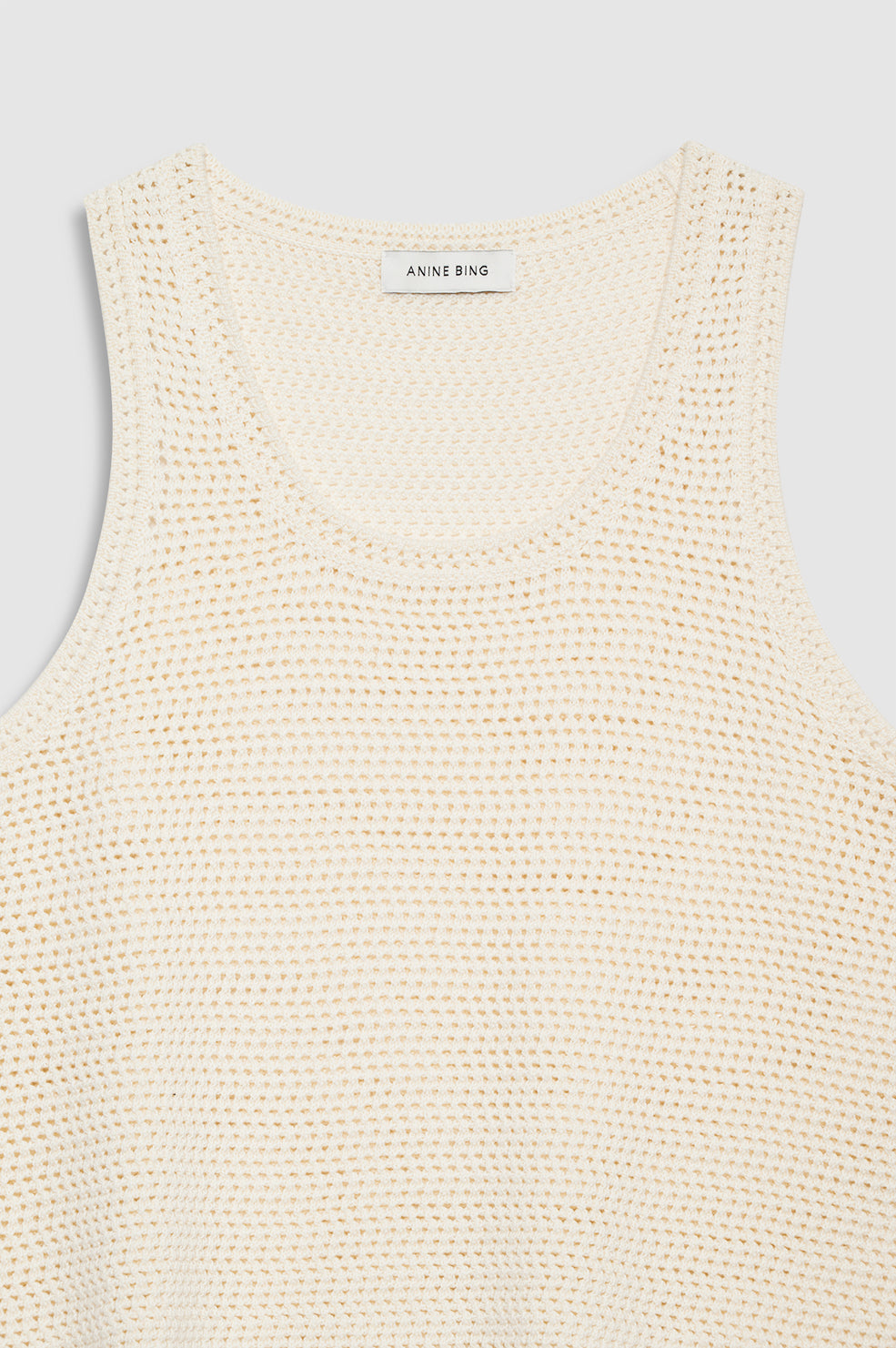 ANINE BING Arie Tank - Ivory - detail view