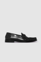 ANINE BING Amoc Loafer - Black - front view