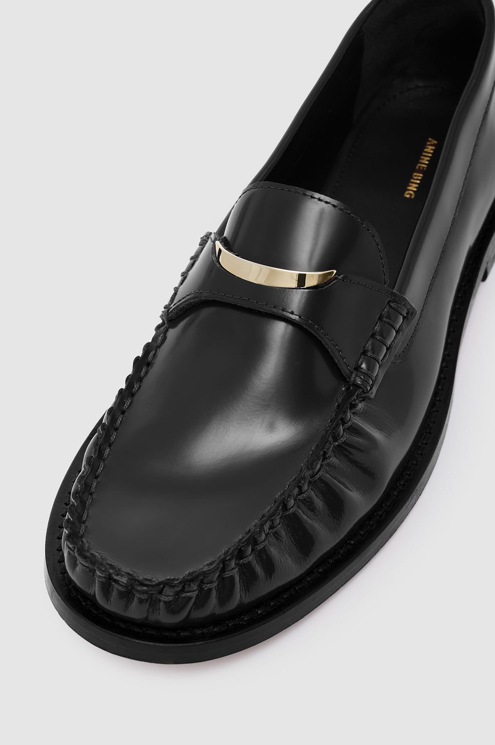 ANINE BING Amoc Loafer - Black - detail view