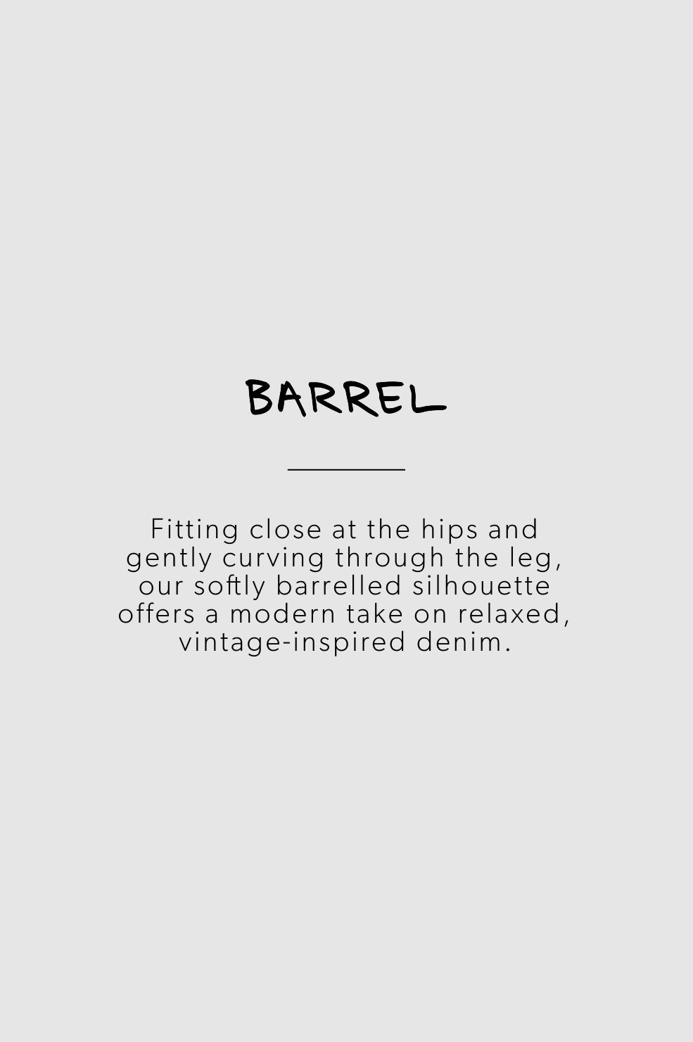 Text description of barrel-shaped silhouette on a light gray background