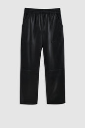 ANINE BING Billy Pant - Black Recycled Leather - front view