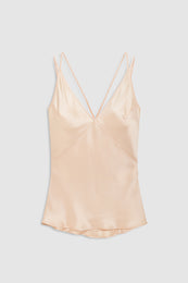 ANINE BING Blanca Top - Golden Beige - front view