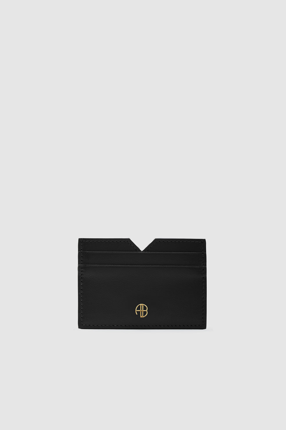 ANINE BING Calli Card Holder - Black - front view
