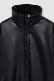 ANINE BING Cyrus Jacket - Black Recycled Leather - detail view