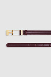 ANINE BING - Double Elly Belt Smooth Leather - Fig - Detail View