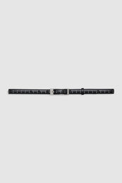 ANINE BING Elly Belt Studs Smooth Leather - Black - front view