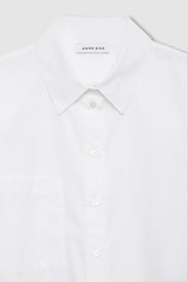 ANINE BING Essie Cropped Shirt - White - front view - detail view