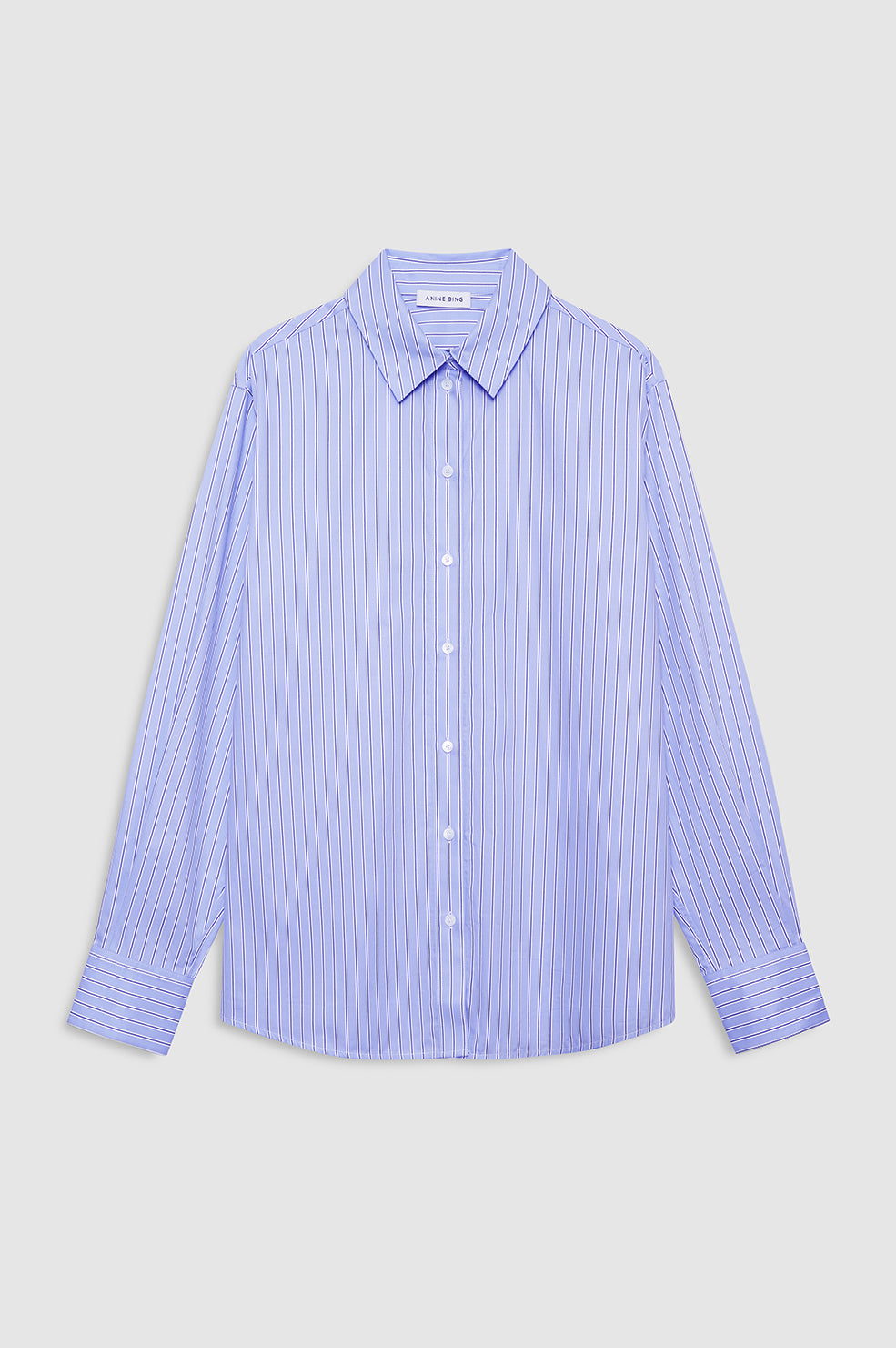 ANINE BING Essie Shirt - Blue Stripe - front view