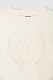 ANINE BING Harry Shrunken Signet Sweatshirt - Ecru - detail view