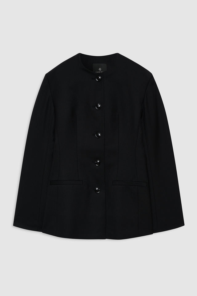 |ANINE BING Huda Blazer - Black - front view